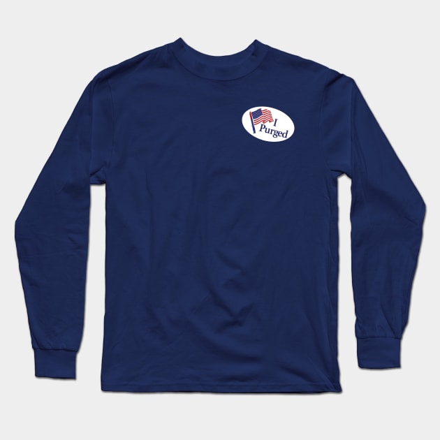 I Purged Pocket Sticker Long Sleeve T-Shirt by offbeat